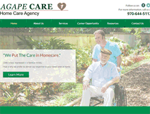 Tablet Screenshot of agape-care.org